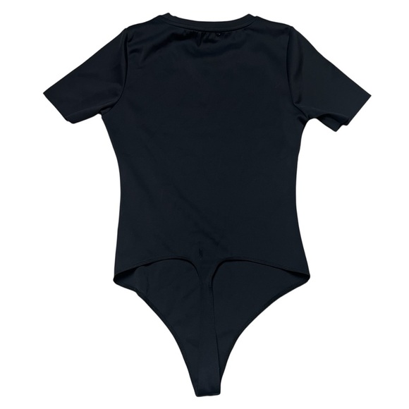 Good American Scuba Tee Bodysuit Black Bodycon Size Medium - Picture 4 of 5